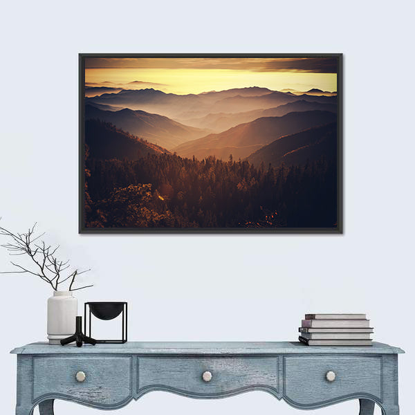 Sierra Nevada Mountains In California Canvas Wall Art