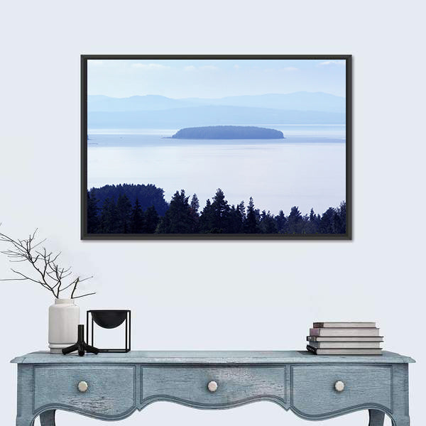 Early Morning Lake In Sweden Canvas Wall Art
