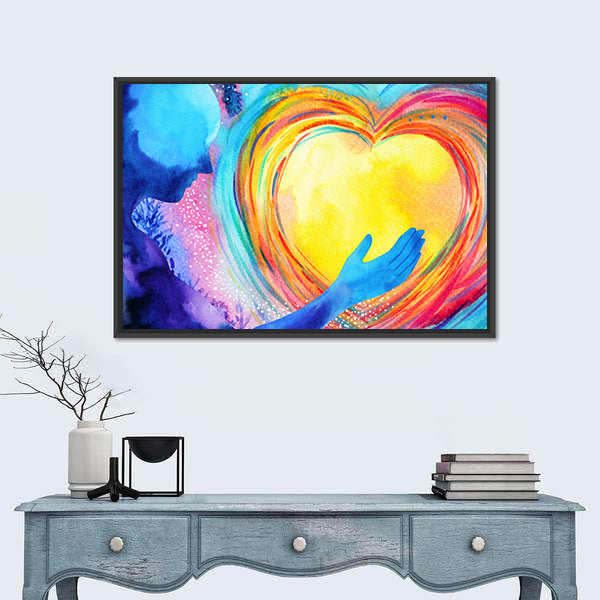 Human And Love Spirit Concept Canvas Wall Art