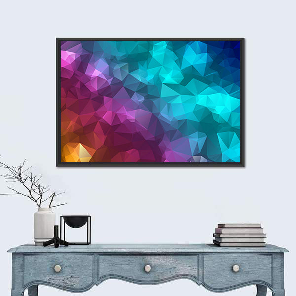 Low Poly Triangle Abstract Canvas Wall Art