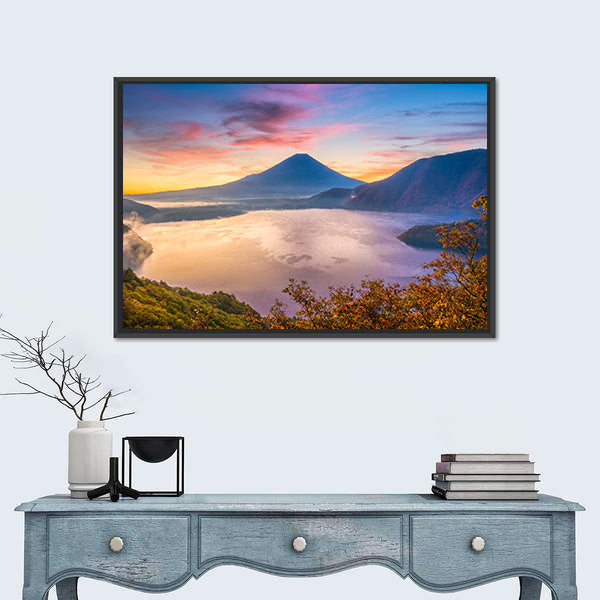 Mount Fuji and Motosu Lake Canvas Wall Art