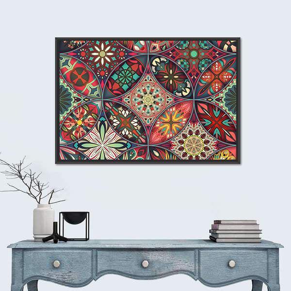 Vintage Mandala Elements Canvas Wall Art