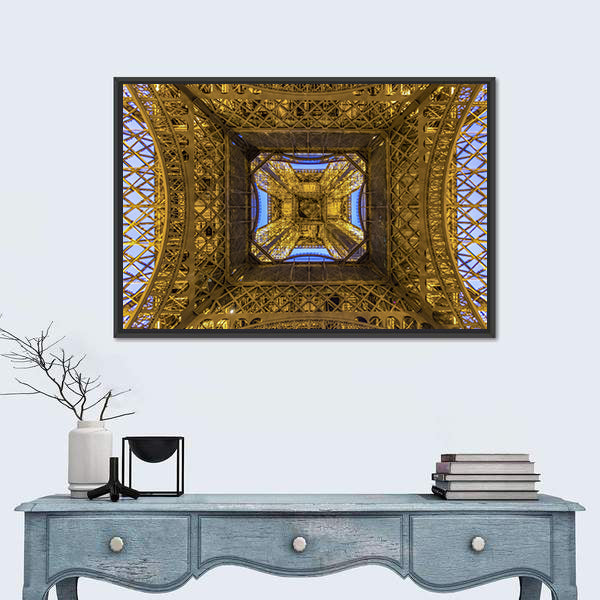 Internal Structure of the Eiffel Tower, Paris Canvas Wall Art