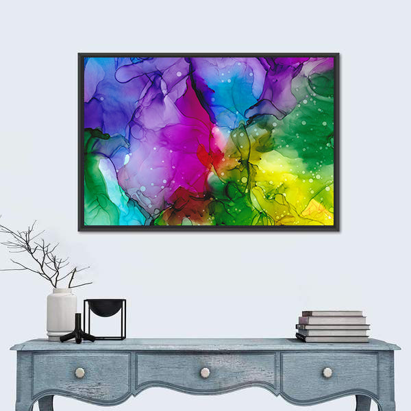 Colorful Alcohol Ink Abstract Canvas Wall Art