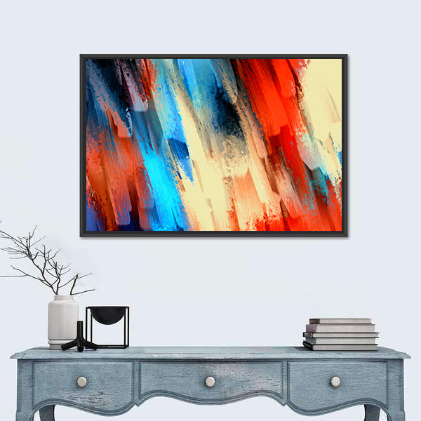 Dynamic Diagonal Brushstrokes Oil Painting Canvas Wall Art