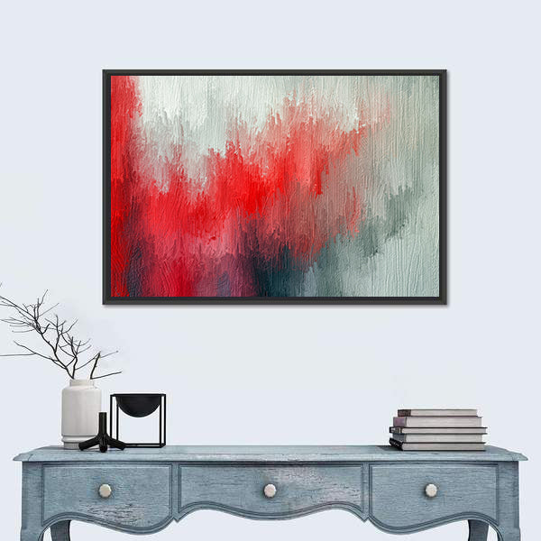 Twilight Red Abstract Canvas Wall Art