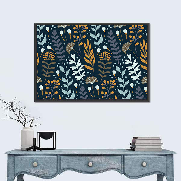 Wild Floral Elements Canvas Wall Art