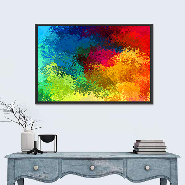 Colorful Rainbow Spectrum Abstract Canvas Wall Art