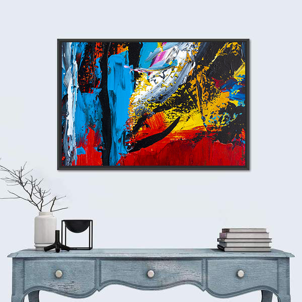 Fragment of Brushstrokes Canvas Wall Art