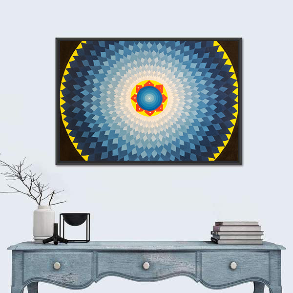Geometric Flower Mandala Canvas Wall Art