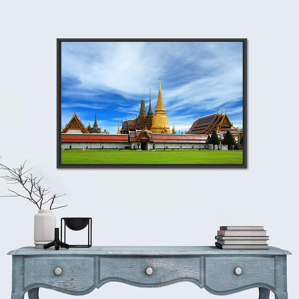 Wat Phra Kaeo Emerald Buddha Temple In Bangkok Canvas Wall Art
