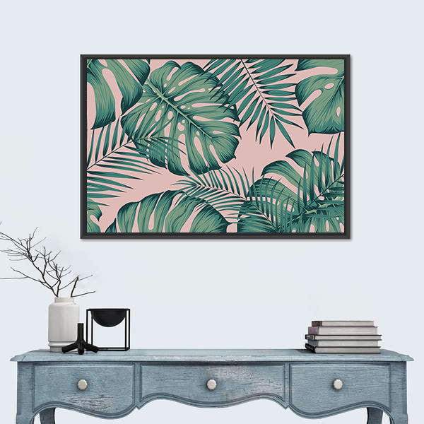 Areca Palm Leaf Design Canvas Wall Art