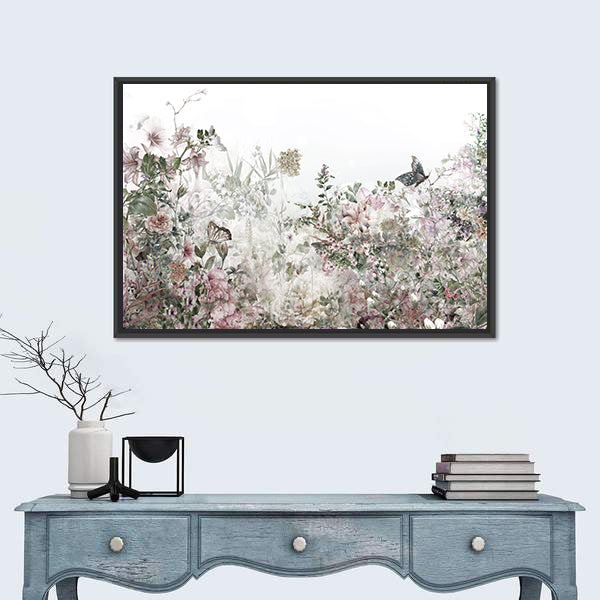 Watercolor Spring Flowers Canvas Wall Art