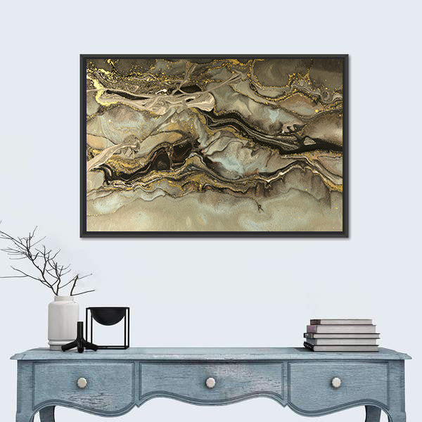 Fluid Marble Pattern Canvas Wall Art