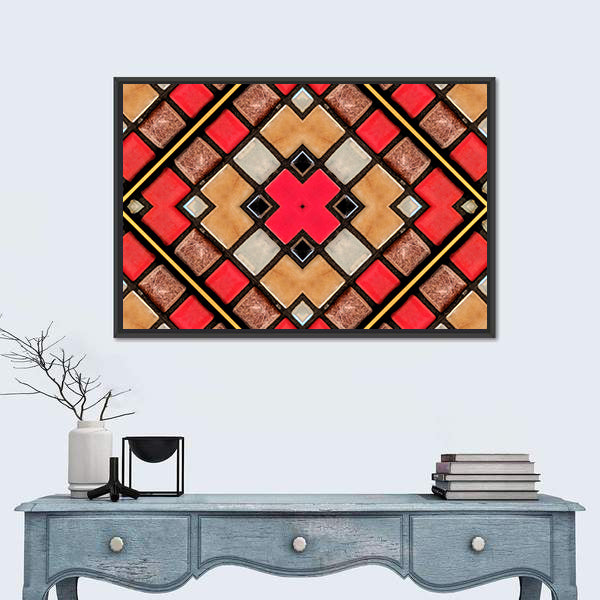 Small Cubic Tile Mosaic Canvas Wall Art