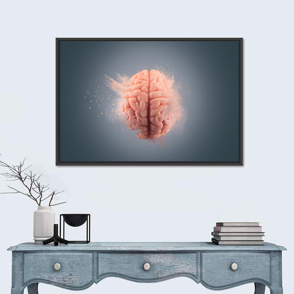 Floating Human Brain Canvas Wall Art