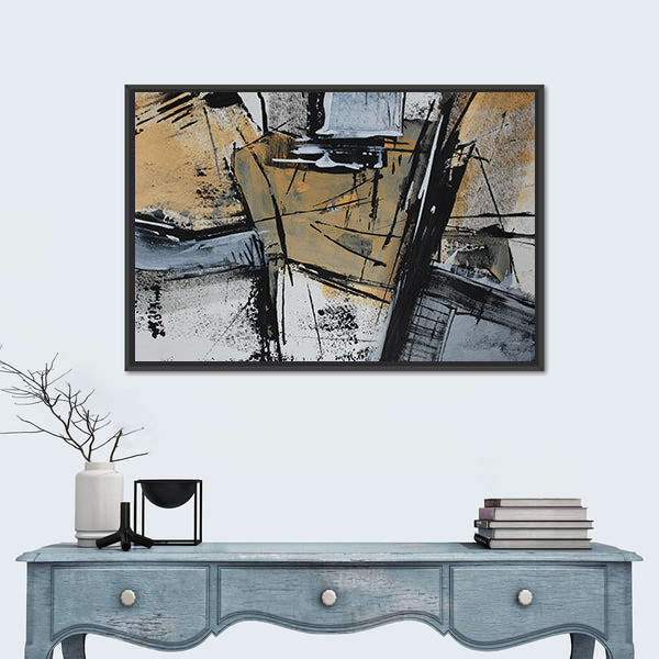 Acrylic Brushstrokes Fragment Canvas Wall Art