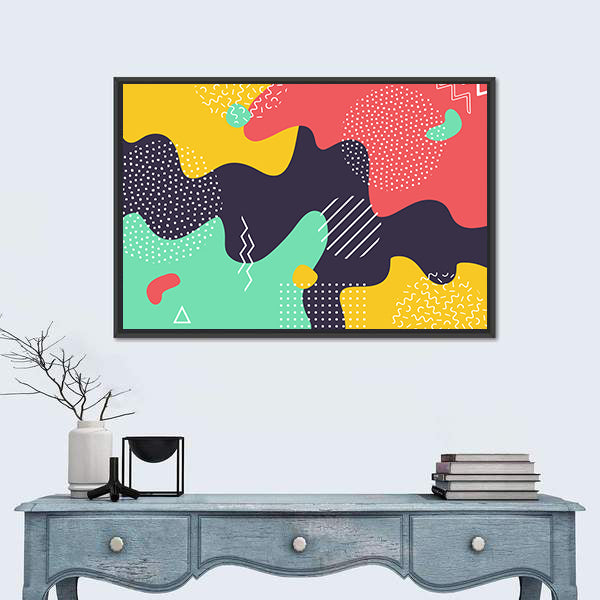 Liquid Splashes Pattern Canvas Wall Art