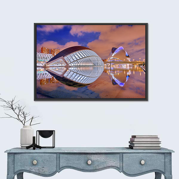 City of Arts and Sciences at Dusk Canvas Wall Art