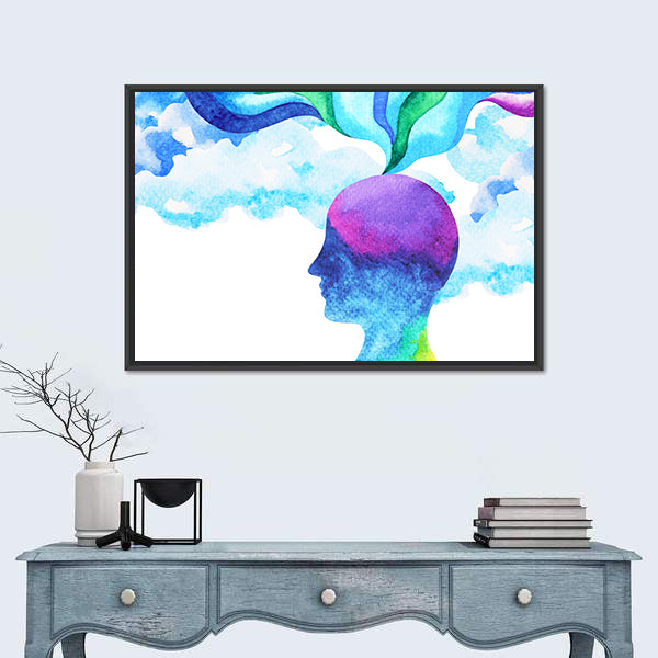 Thinking Inside Mind Concept Canvas Wall Art