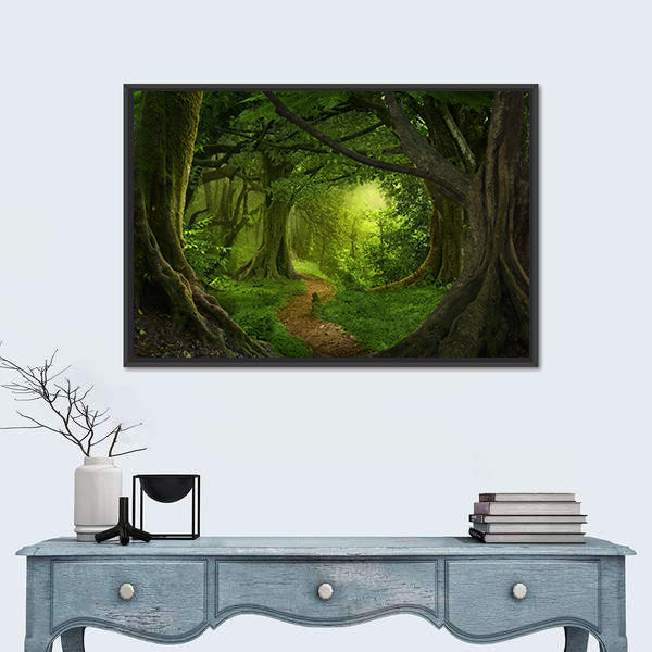 Deep Jungle Path in Southeast Asia Canvas Wall Art