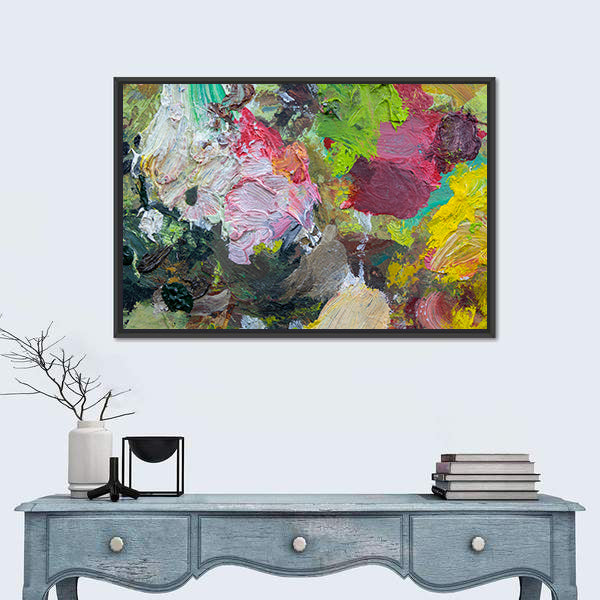 Art Palette Close Up Canvas Wall Art