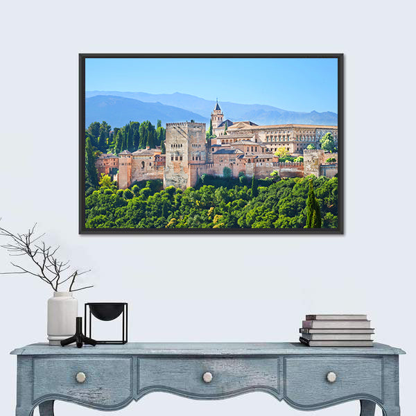 Alhambra Palace Complex In Spain Canvas Wall Art
