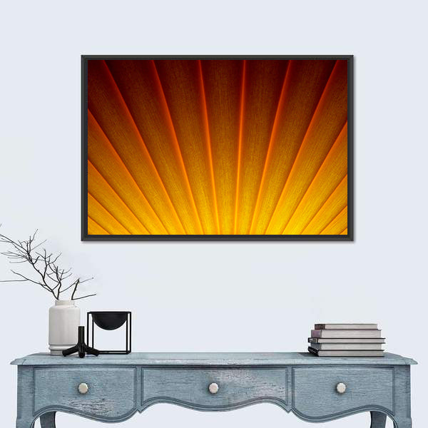 Golden Sunburst Abstract Canvas Wall Art