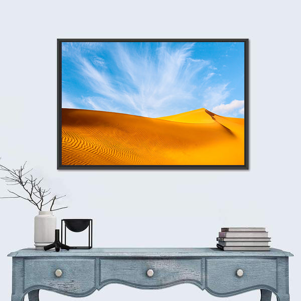 Sand Dunes In The Sahara Desert Canvas Wall Art