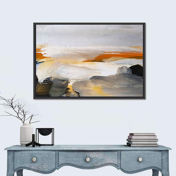 Hand Drawn Lake Canvas Wall Art