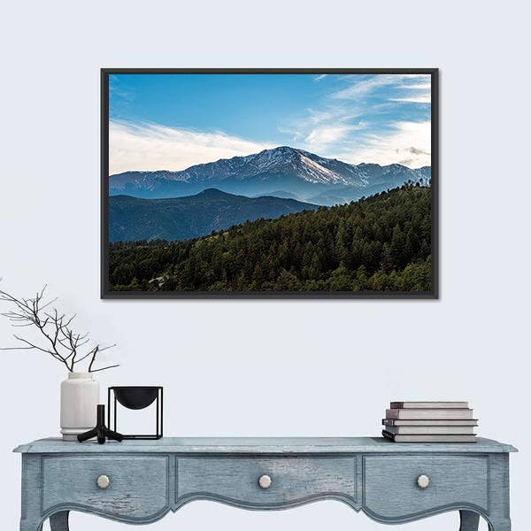 Pikes Peak Mountain Range Canvas Wall Art