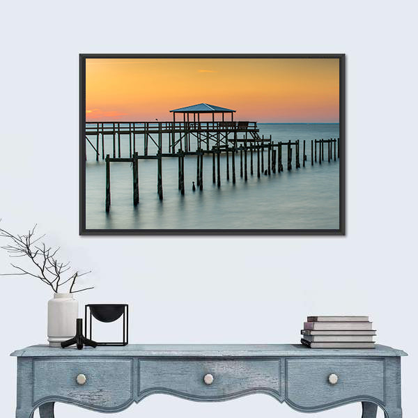Fairhope Pier at Sunset Canvas Wall Art