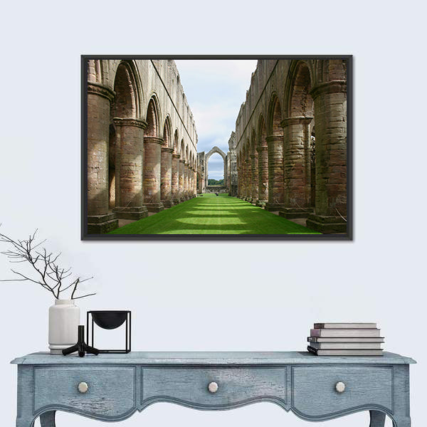 Ruins of Fountains Abbey Canvas Wall Art