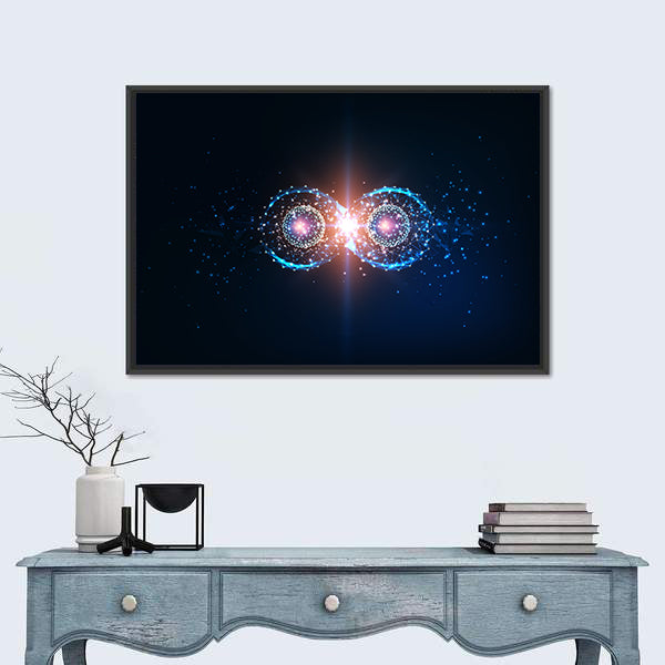 Futuristic Blue Infinity Symbol Canvas Wall Art