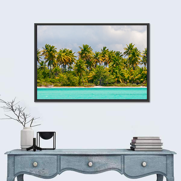 Tropical Palm Trees Island Canvas Wall Art