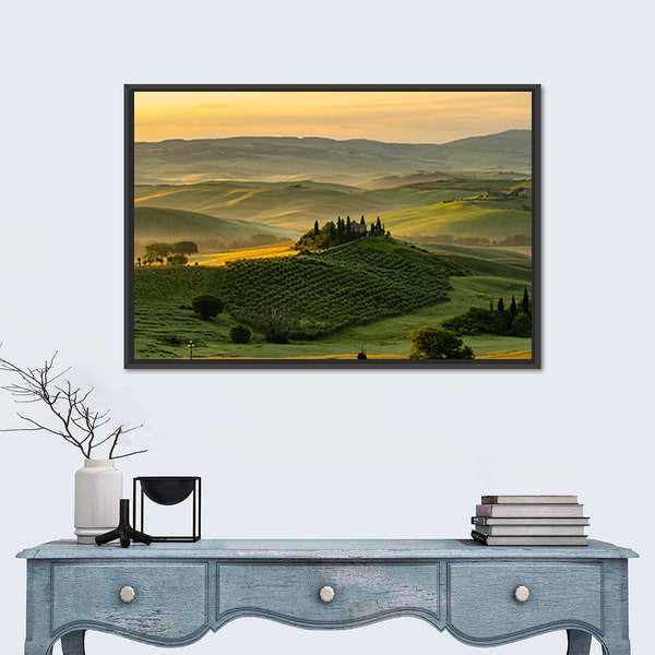 Tuscany Rolling Hills with Cypress Trees Canvas Wall Art