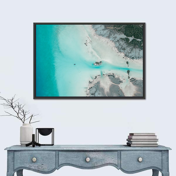 Lagoon Of Seven Colors Lake Bacalar In Mexico Canvas Wall Art