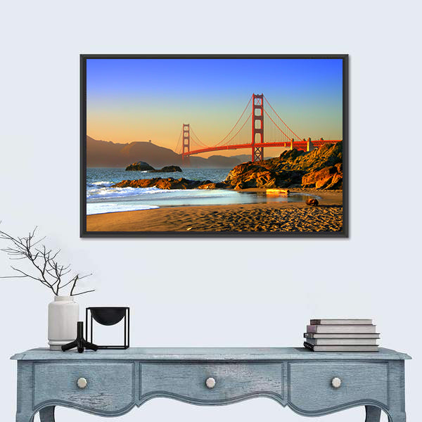 Baker Beach and Golden Gate Bridge Canvas Wall Art