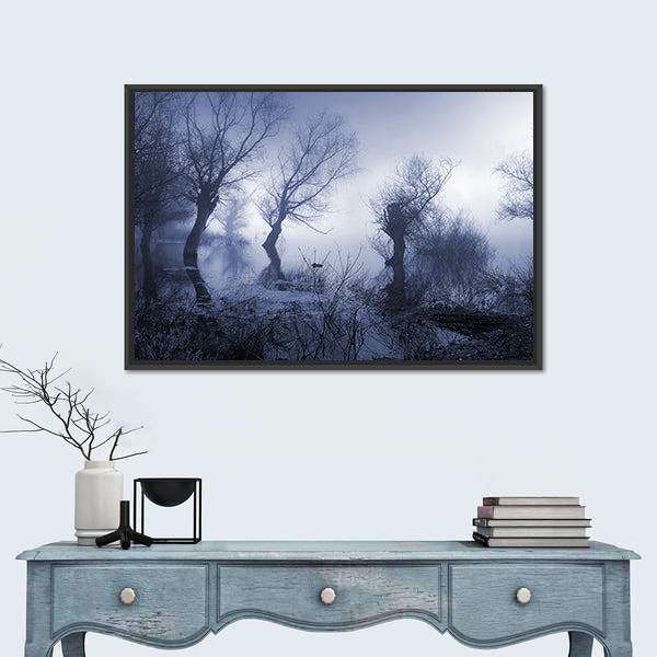Spooky Dark Forest Canvas Wall Art