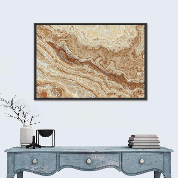 Honey Onyx Tile Pattern Canvas Wall Art