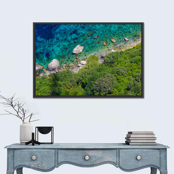 Coast Of Capri Island Canvas Wall Art