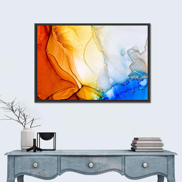 Coral Reef Beach Abstract Canvas Wall Art