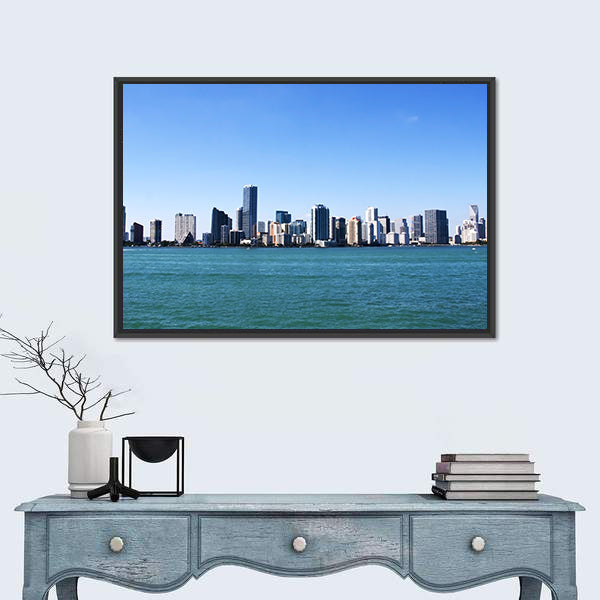Downtown Miami Skyline Canvas Wall Art
