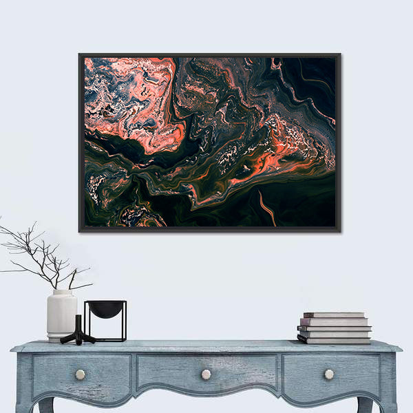 Dark Marble Abstract Canvas Wall Art