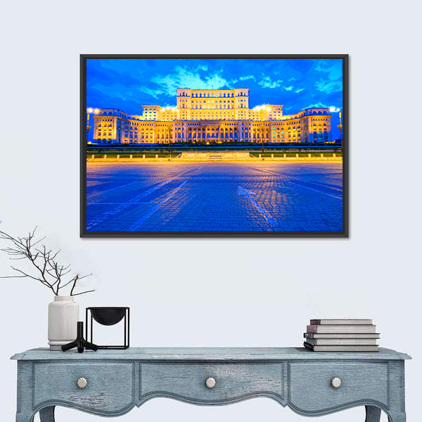 Palace of the Parliament, Bucharest Canvas Wall Art