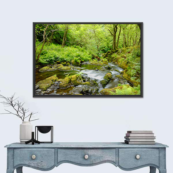 Dolgoch Falls In Wales UK Canvas Wall Art