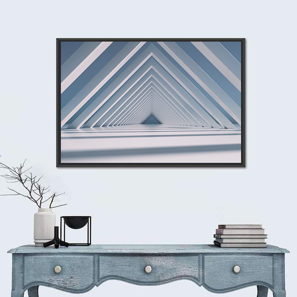 Triangular Tunnel Abstract Canvas Wall Art