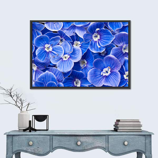 Blue Flowers Canvas Wall Art