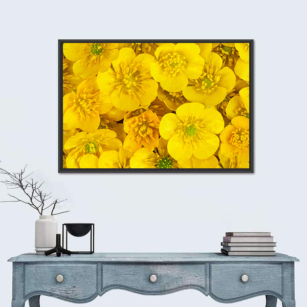Yellow Wild Buttercups Canvas Wall Art