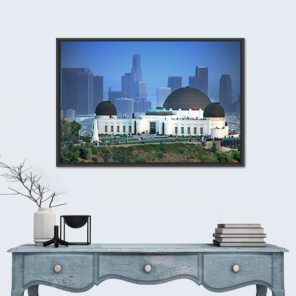 Griffith Observatory at Dusk Over Los Angeles Canvas Wall Art